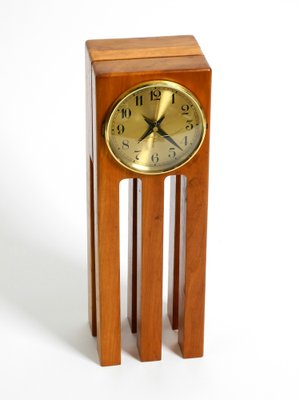 Large Postmodern Table Clock in Cherry Wood, 1980s-RR-1291055