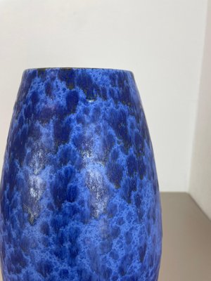 Large Pottery Fat Lava Blue Floor Vase from Scheurich, 1970s-QZ-1671406