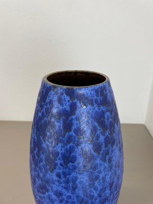 Large Pottery Fat Lava Blue Floor Vase from Scheurich, 1970s-QZ-1671406