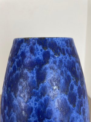 Large Pottery Fat Lava Blue Floor Vase from Scheurich, 1970s-QZ-1671406