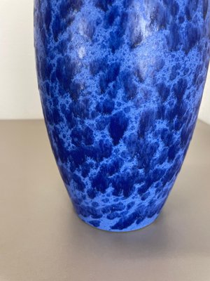 Large Pottery Fat Lava Blue Floor Vase from Scheurich, 1970s-QZ-1671406