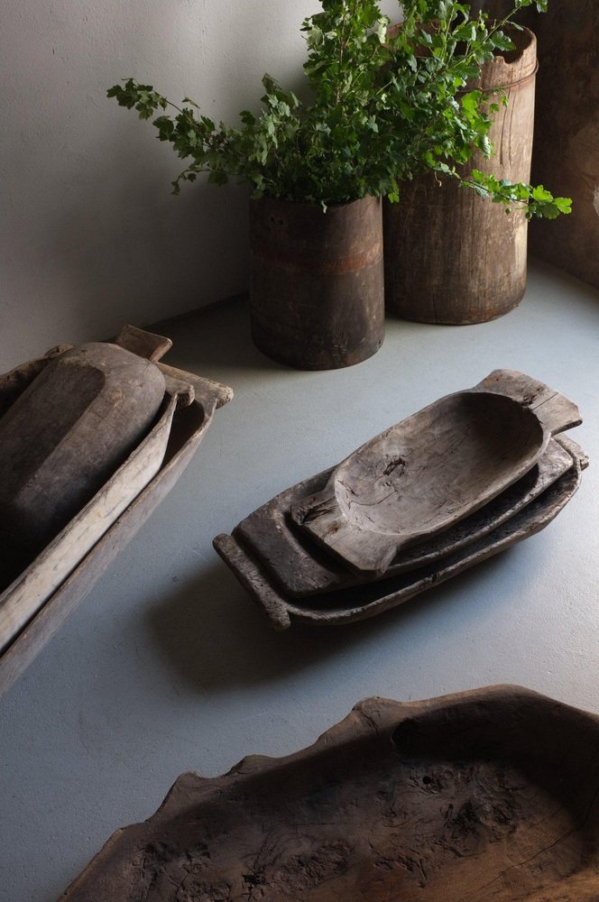 Large Primitive Wooden Bowl