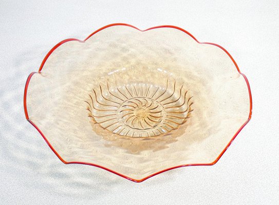 Large Puffed Glass Plate by Vittorio Zecchin, 1940s-OJE-1255133