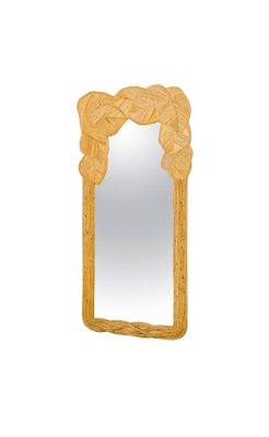 Large Rattan  leaves Mirror, 1990s-DSC-2020154