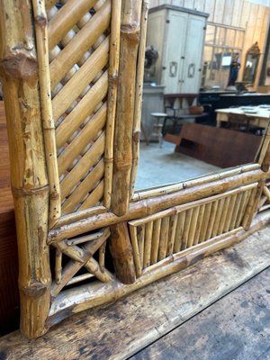 Large Rattan Mirror, 1960s-WSZ-1773721