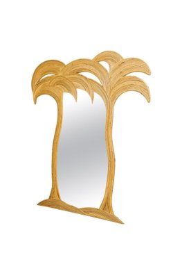 Large Rattan Mirror, 1980s-DSC-1790025