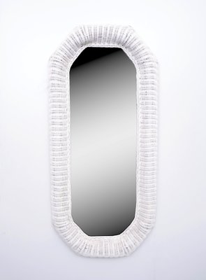 Large Rattan Mirror, Holland, 1970s-GCG-955235