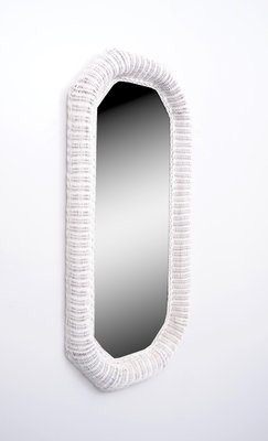 Large Rattan Mirror, Holland, 1970s-GCG-955235