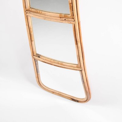 Large Rattan Palm Mirror, 1990s-DSC-1410714