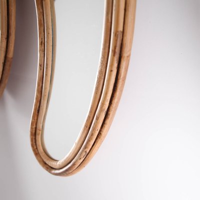 Large Rattan Palm Mirror, 1990s-DSC-1410714