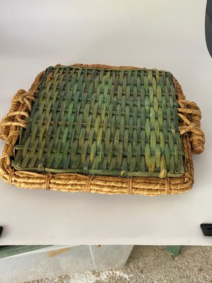 Large Rattan Tray, France, 1970s-UR-1409784