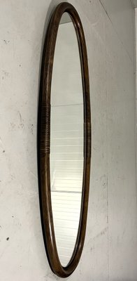 Large Rattan Wall Mirror, 1970s-TU-2041841