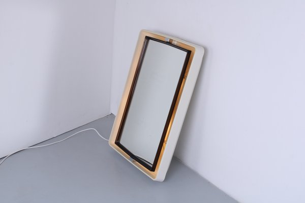 Large Rectangular Plastic Back Lit Mirror by Allibert, 1970s-XT-2035681