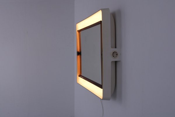 Large Rectangular Plastic Back Lit Mirror by Allibert, 1970s-XT-2035681