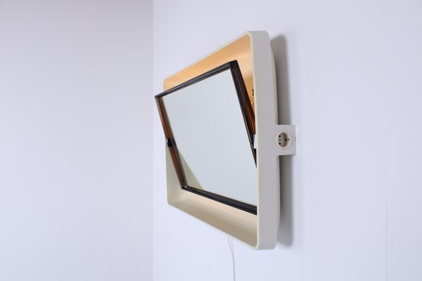 Large Rectangular Plastic Back Lit Mirror by Allibert, 1970s-XT-2035681