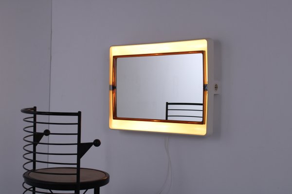 Large Rectangular Plastic Back Lit Mirror by Allibert, 1970s-XT-2035681