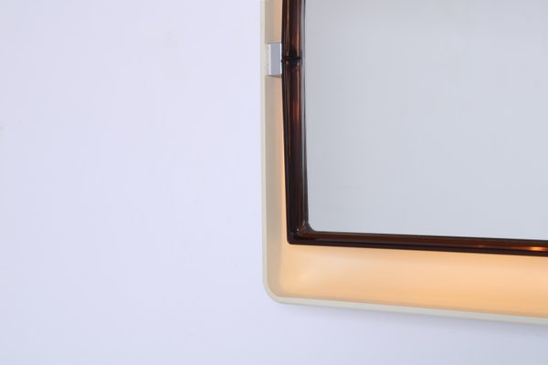 Large Rectangular Plastic Back Lit Mirror by Allibert, 1970s-XT-2035681