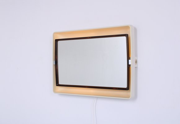 Large Rectangular Plastic Back Lit Mirror by Allibert, 1970s-XT-2035681