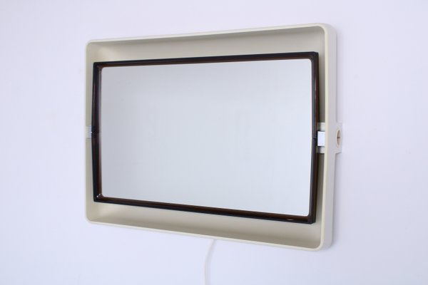 Large Rectangular Plastic Back Lit Mirror by Allibert, 1970s-XT-2035681