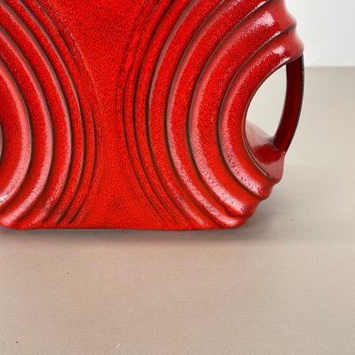 Large Red Abstract Vase by Cari Zalloni for Steuler, 1970s-QZ-1814024