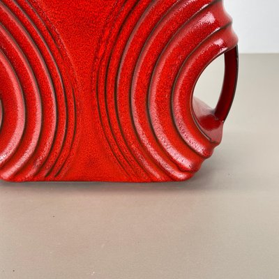 Large Red Abstract Vase by Cari Zalloni for Steuler, 1970s-QZ-1814024