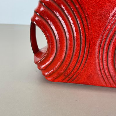 Large Red Abstract Vase by Cari Zalloni for Steuler, 1970s-QZ-1814024