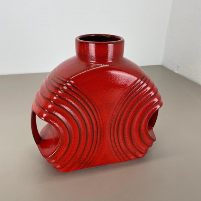 Large Red Abstract Vase by Cari Zalloni for Steuler, 1970s-QZ-1814024