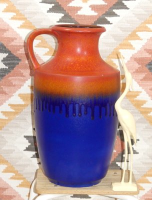 Large Red & Blue Ceramic 7064-45 Vase from Carstens Tönnieshof, 1970s-AFE-1422756