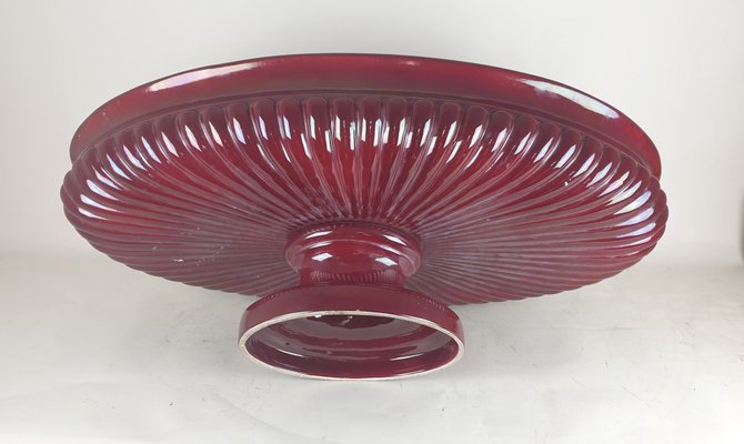 Large Red Earthenware Center Bowl-SYQ-1004422