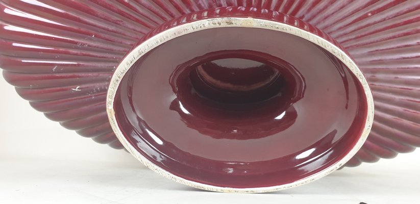 Large Red Earthenware Center Bowl-SYQ-1004422