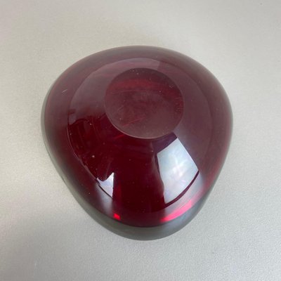 Large Red Murano Glass Ashtray, Italy, 1970s-QZ-1053340