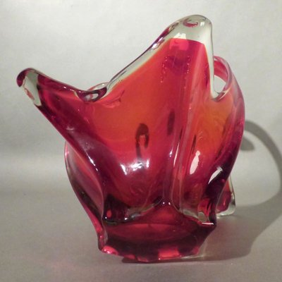 Large Red Murano Glass Bowl from Made Murano Glass-WK-1005532