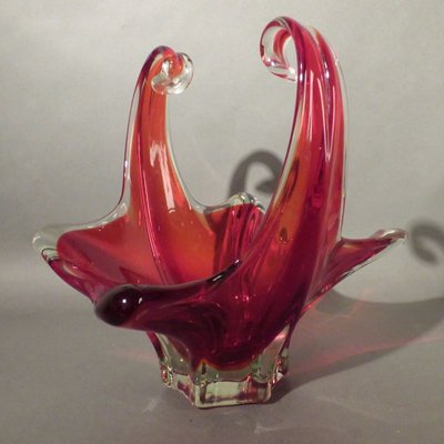 Large Red Murano Glass Bowl from Made Murano Glass-WK-1005532