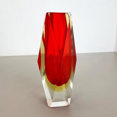 Large Red Murano Glass Sommerso Vase attributed to Flavio Poli, Italy, 1970s-QZ-1422540