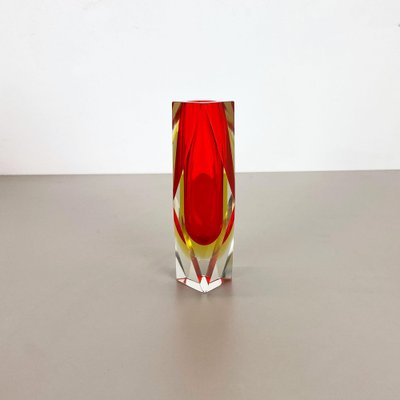 Large Red Murano Glass Sommerso Vase attributed to Flavio Poli, Italy, 1970s-QZ-1422540