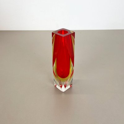 Large Red Murano Glass Sommerso Vase attributed to Flavio Poli, Italy, 1970s-QZ-1422540