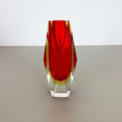 Large Red Murano Glass Sommerso Vase attributed to Flavio Poli, Italy, 1970s-QZ-1422540