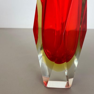 Large Red Murano Glass Sommerso Vase attributed to Flavio Poli, Italy, 1970s-QZ-1422540