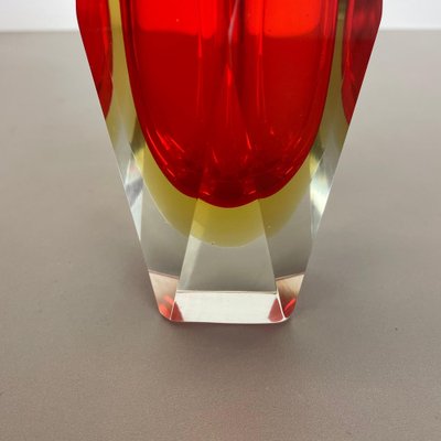 Large Red Murano Glass Sommerso Vase attributed to Flavio Poli, Italy, 1970s-QZ-1422540