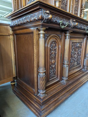 Large Renaissance Buffet in Walnut, Set of 2-HLV-1706188