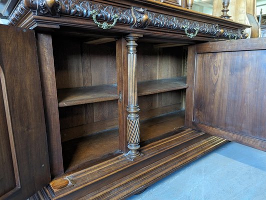 Large Renaissance Buffet in Walnut, Set of 2-HLV-1706188