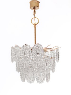 Large Rosette Crystal Glass Chandelier, Belgium, 1970s-KL-1799761