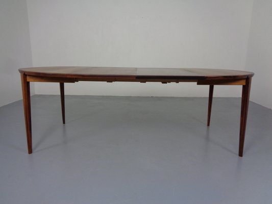 Large Rosewood Extendable Dining Table by Henry Rosengren Hansen for Brande Mobelindustri, 1960s-RDW-1300222