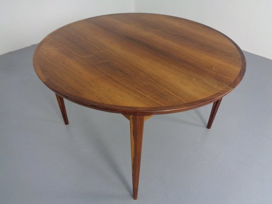 Large Rosewood Extendable Dining Table by Henry Rosengren Hansen for Brande Mobelindustri, 1960s-RDW-1300222