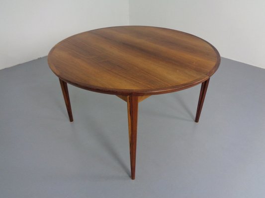 Large Rosewood Extendable Dining Table by Henry Rosengren Hansen for Brande Mobelindustri, 1960s-RDW-1300222