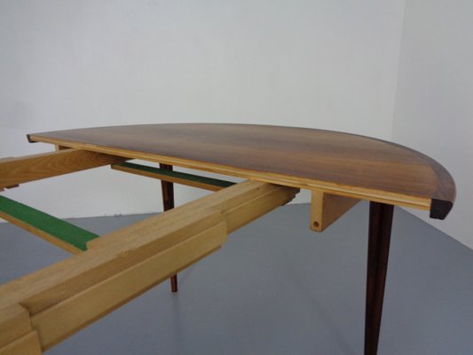 Large Rosewood Extendable Dining Table by Henry Rosengren Hansen for Brande Mobelindustri, 1960s-RDW-1300222