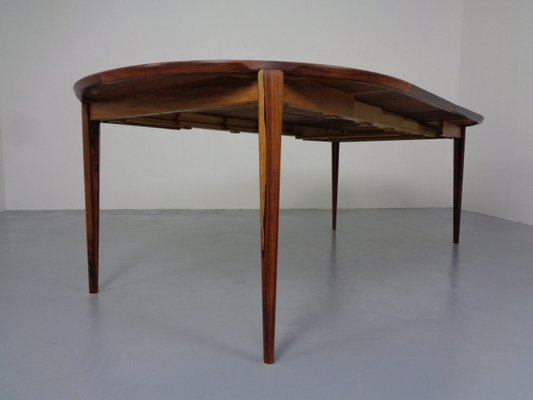 Large Rosewood Extendable Dining Table by Henry Rosengren Hansen for Brande Mobelindustri, 1960s-RDW-1300222