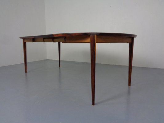 Large Rosewood Extendable Dining Table by Henry Rosengren Hansen for Brande Mobelindustri, 1960s-RDW-1300222