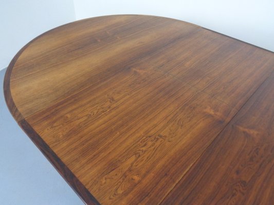 Large Rosewood Extendable Dining Table by Henry Rosengren Hansen for Brande Mobelindustri, 1960s-RDW-1300222