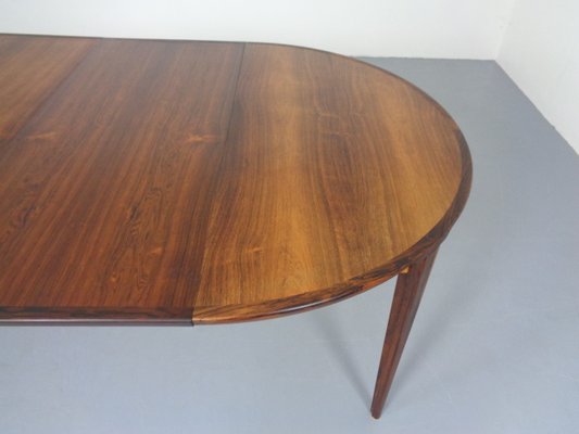 Large Rosewood Extendable Dining Table by Henry Rosengren Hansen for Brande Mobelindustri, 1960s-RDW-1300222